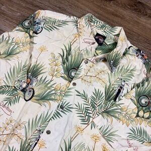 Harley Davidson Tori Richard Tropical Motorcycle Button Up Shirt XL Biker